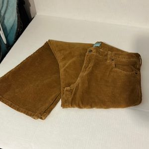 Hollister Co caramel color stretch corduroy flare jeans